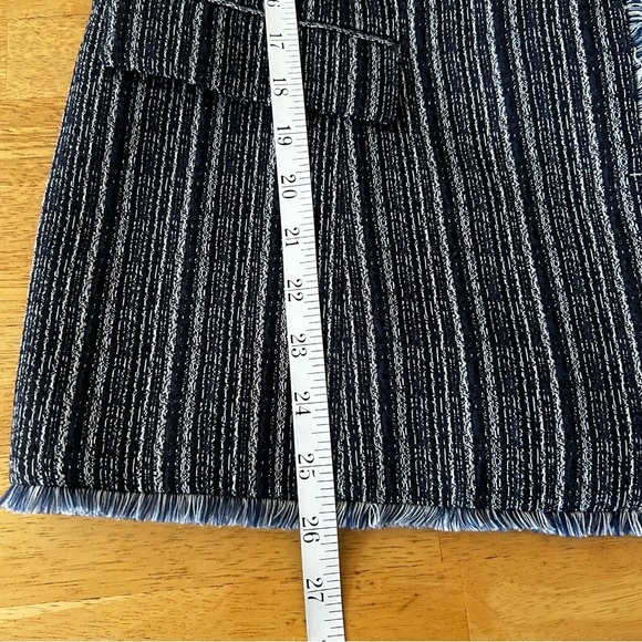 CHICO’S Metallic Thread Tweed Striped Jacket - Picture 11 of 14